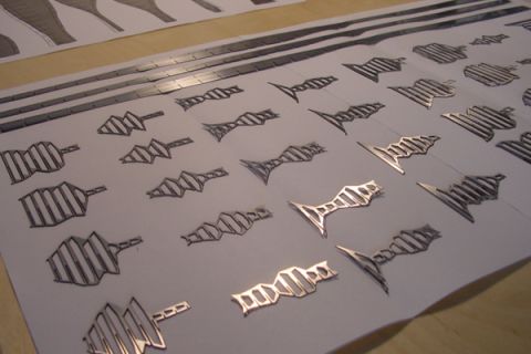 Laser-cut stainless steel (2002!)